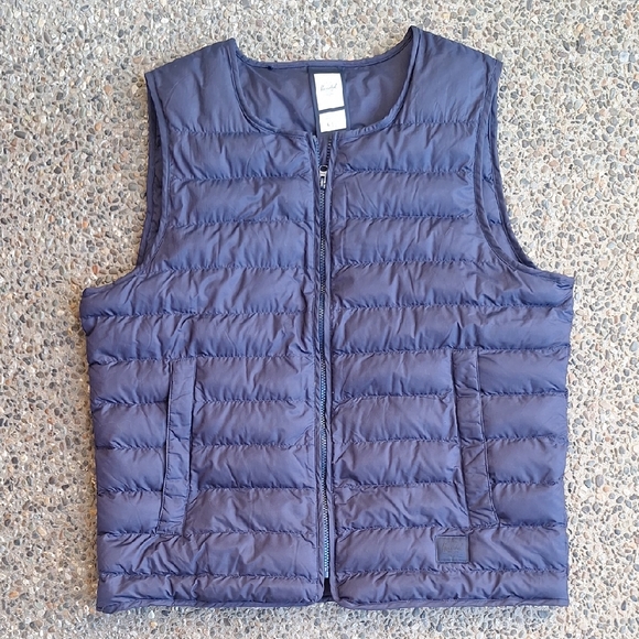 Herschel Supply Co. CP Navy Blue Featherless Quilted Puffer Vest Unisex Size L - Picture 4 of 7